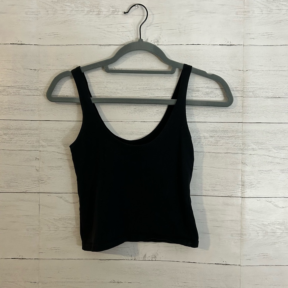 TopShop Cropped Black Tank | SIZE 2